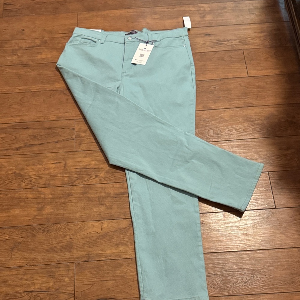 Gloria Vanderbilt Aqua Straight Leg Jeans Stretch Amanda Style Slimming Jean - Picture 2 of 6
